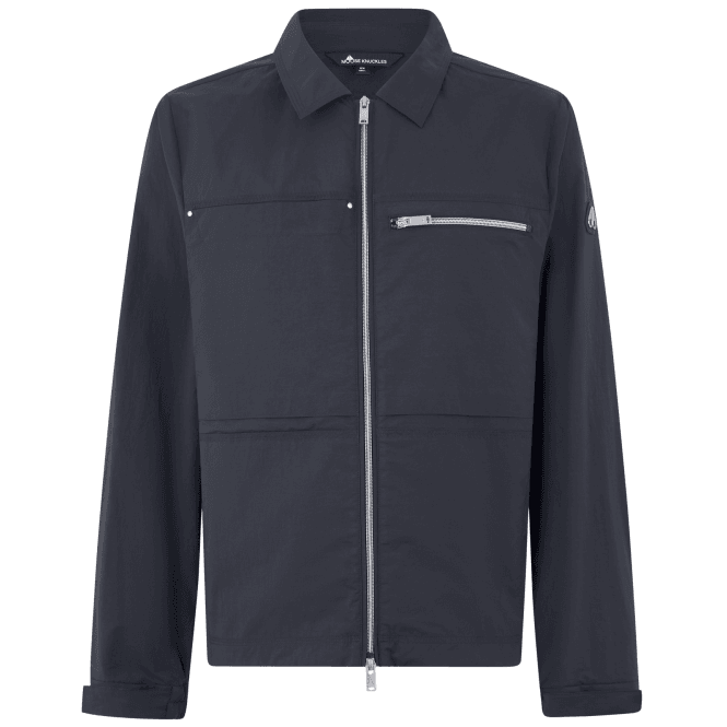 Moose Knuckles TopFlight Nylon Navy Overshirt Jacket