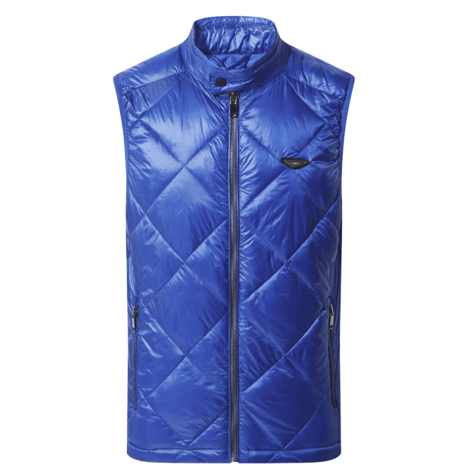 POLICE Fink Metal Logo Puffer Cobalt Blue Gilet