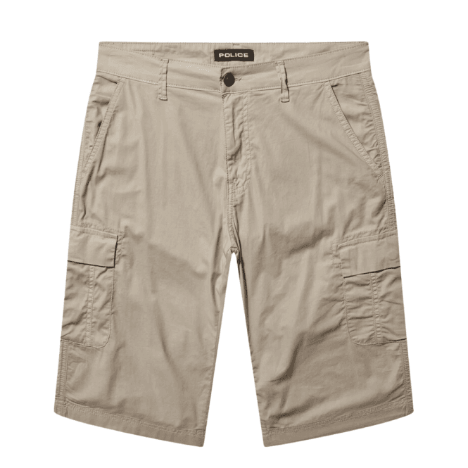 POLICE Husk 3/4 Length Beige Cargo Shorts