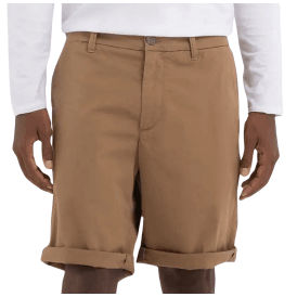 Canvas Brown Cotton Chino Shorts
