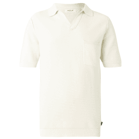Knitted Cream Polo Shirt