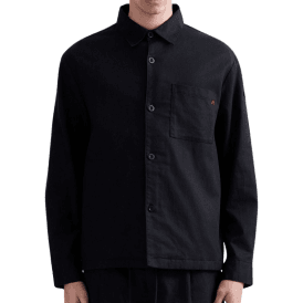 Linen Button Up Black Shirt