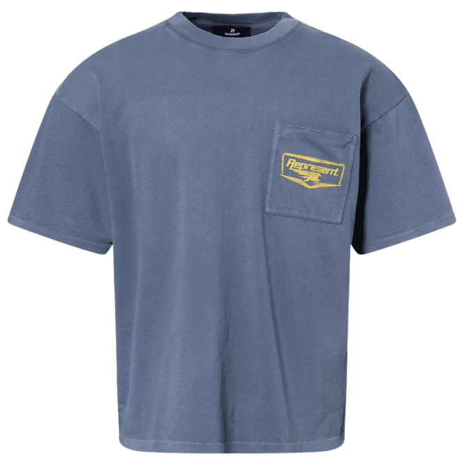 REPRESENT Nothing Faster Graphic Oversized Blue T-Shirt