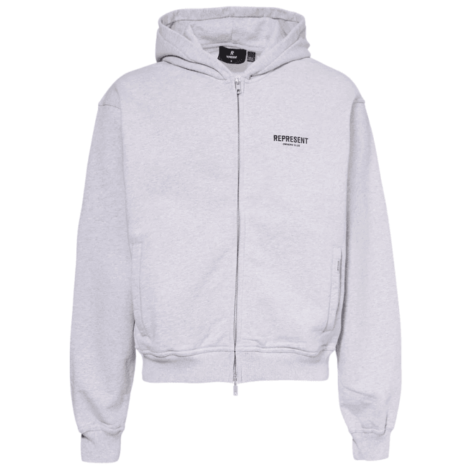 REPRESENT Owners Club Ash Grey Zip Hoodie