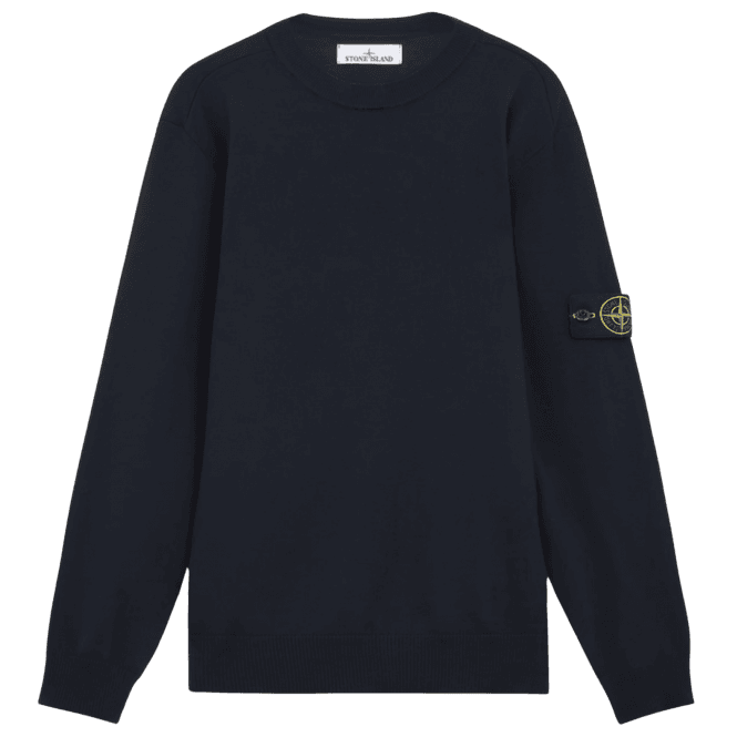 Stone Island Light Virgin Wool Navy Knitwear