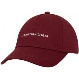 Embroidered Logo Burgundy Cap