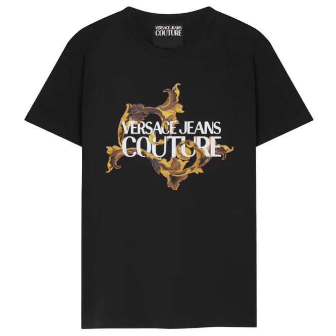 Versace Jeans Couture Baroque Logo Black/Gold T-Shirt