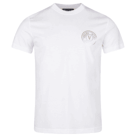 Basic V-Emblem Logo White/Gold T-Shirt