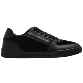 Brooklyn Gold Logo Low-Top Suede Triple Black Trainers