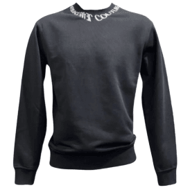 Flock Chain Logo Black Sweatshirt