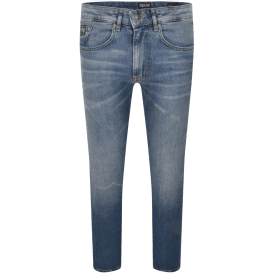 Skinny Fit Distressed Blue Jeans