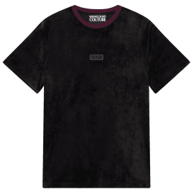 Slim Fit Velour Black T-Shirt