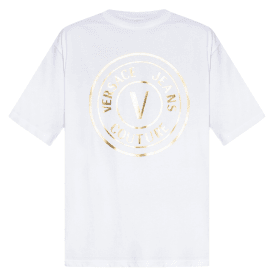 V-Emblem Logo White/Gold T-Shirt