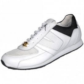 Versus Lion Head Leather Mesh White Trainers